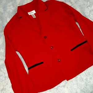 Studio I Red Blazer with Black Accents